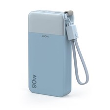 90W Power Bank 20000mAh Charging Portable External Battery Detachable Cable Blue