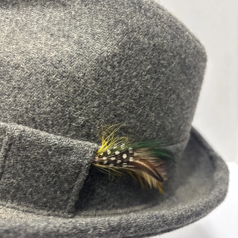 Sombrero Fedora Penney’s Towncraft Gris Para Hombre Talla Mediana 7-7 1/8 Lana De Colección Foto 3 de 4