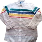 Vintage Large Western Shirt Roper 90's Mens Multicolor Striped Long Sleeve