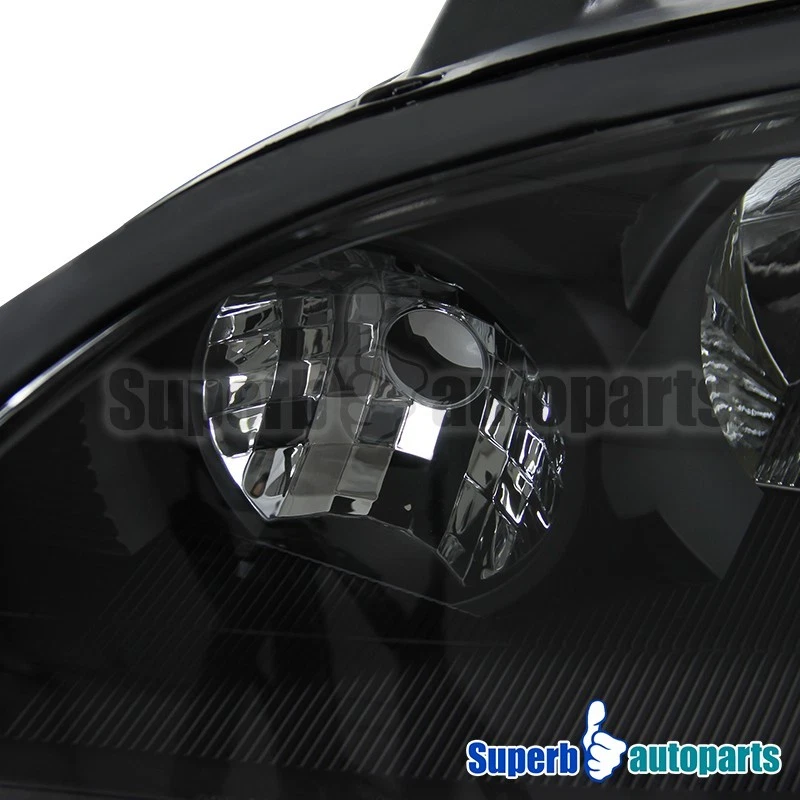 Black Fits 2005-2007 05-07 Ford Focus Headlights Lamps Replacement L+R Foto 4 de 4