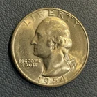1954 S Washington Quarter - GEM UNC - 90% Silver Quarter - Blast White