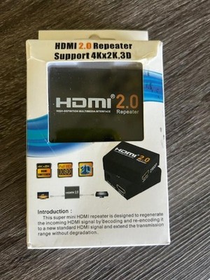 Brand New Super Mini HDMI 2.0 REPEATER - Supports 4Kx2K,3D