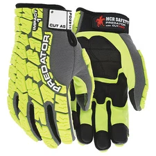 Mcr Safety Pd2911l Predator Mechanics Gloves, Synthetic Leather Palm, Spandex
