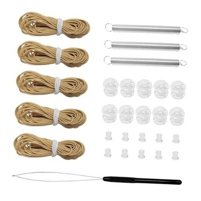 RV Blinds Repair Kit, Pleated Shade Restringing Cord Threading Tool for Brown