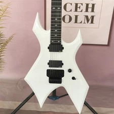 Custom Warlock Extreme Rich Electric Guitar 6 String White BC Style Floyd Rose