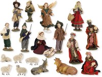 Krippenfiguren Set 19-Teilig AlpenläNdisch 17 Cm Handbemalt Polyresin
