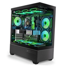 Gaming PC Case, Type-C ATX Computer Case with 6 PWM ARGB Fans Pre 6 ARGB Fan