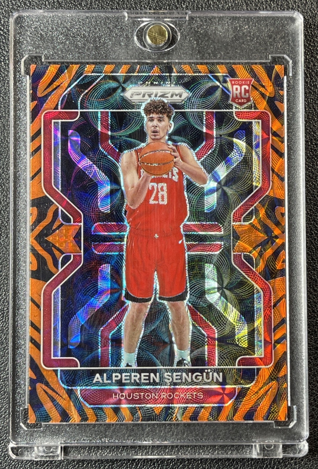 ALPEREN SENGUN 2021-22 PANINI PRIZM 318 ROOKIE CHOICE TIGER STRIPE RC ROCKETS SP