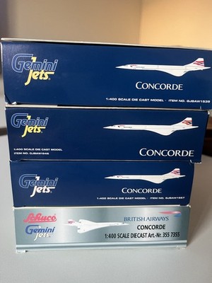 4x Gemini Jets British Airways Concorde 1:400 Scale