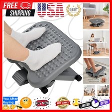 Adjustable Desk Footrest, Foot Rest for Under Desk at Work with Massage, Adju...