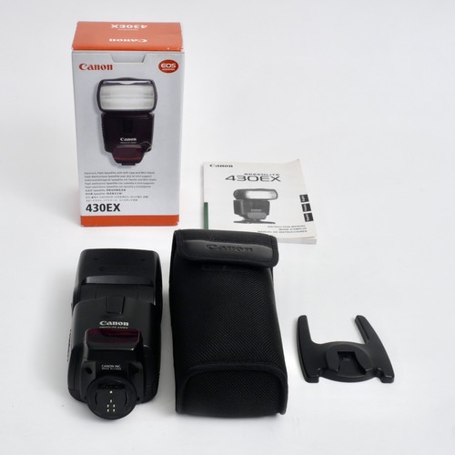 Canon Speedlite 430EX for EOS DSLR w/ Case, stand, box, manual - Tested, works