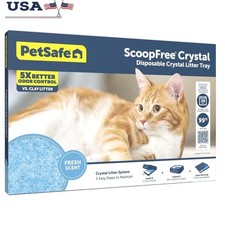 ScoopFree Crystal Cat Litter Tray Fresh Scent Odor Control No Scooping New