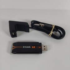 D-Link DWA-130 Wireless Adapter Wi-Fi Dongle Network Card W/ Cradle AS IS