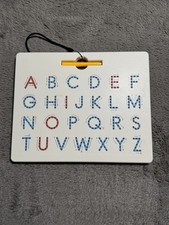 Gamenote Double Sided Magnetic Letter Board - 2 in 1 Alphabet Magnets Tracing...