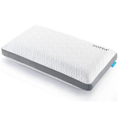 NOFFA flaches weiches Memory Foam Kissen für Nacken Queen Size ( 70 x 38 cm), weiß