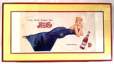 VTG 1940's PEPSI COLA PINUP GIRL SIGN LUCILLE BALL GEORGE PETTY ART L👀K @ PHOTO
