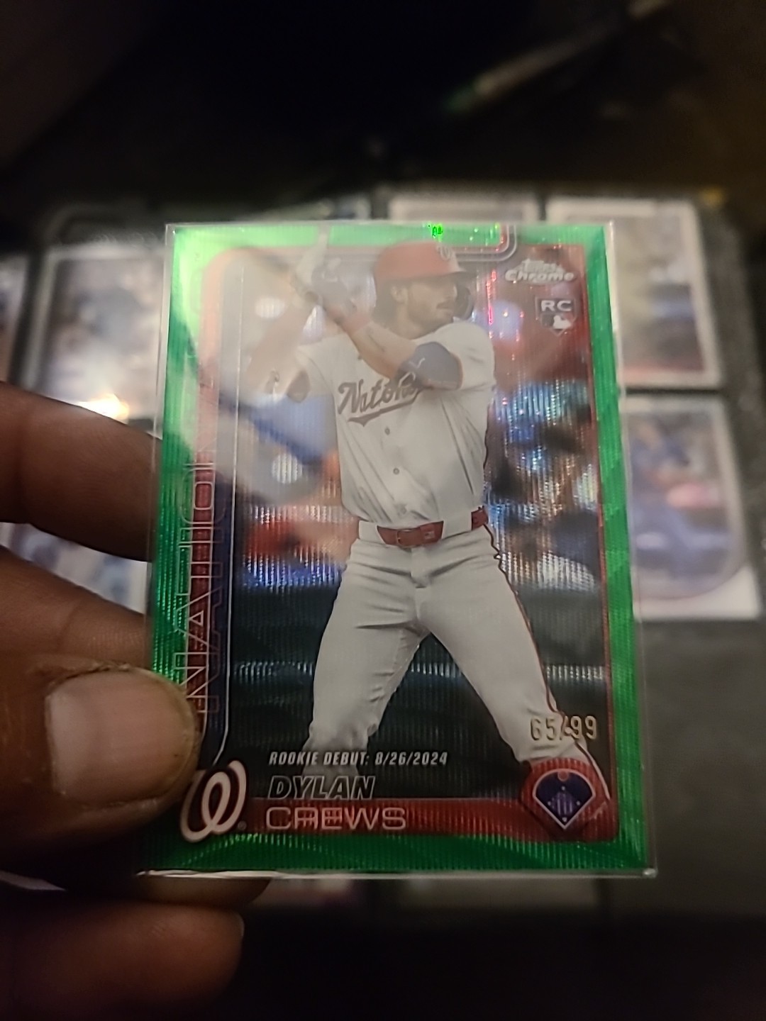 2025 Topps Chrome - Dylan Crews #146 Aqua Raywave Refractor /199 (RC)