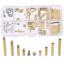 120Pcs M2 Male Female Brass Standoff Spacer PCB Board Hex Screws Nut Assortment