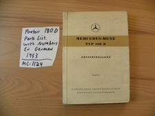 Mercedes Benz Ponton 180 W120 Om636 Dealer Level Spare Parts List Book Manual Mercedes Benz Ponton 180 W120 Om636 Dealer Level Spare Parts List Book Manual