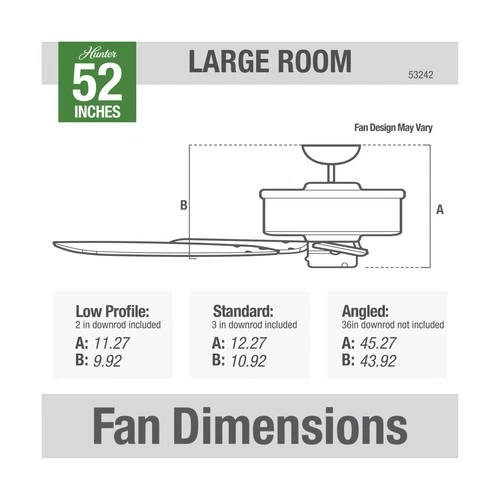 Hunter 52 inch Indoor Ceiling Fan No Light with Pull Chain - Bronze Ceiling F... - Picture 6 of 12