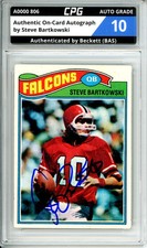 Authentic On-Card Autograph Signed by Steve Bartkowski CPG Auto Grade 10