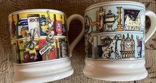 2 x Emma Bridgewater Half Pint Mug Setting Up Home Special Things & RARE Larder 