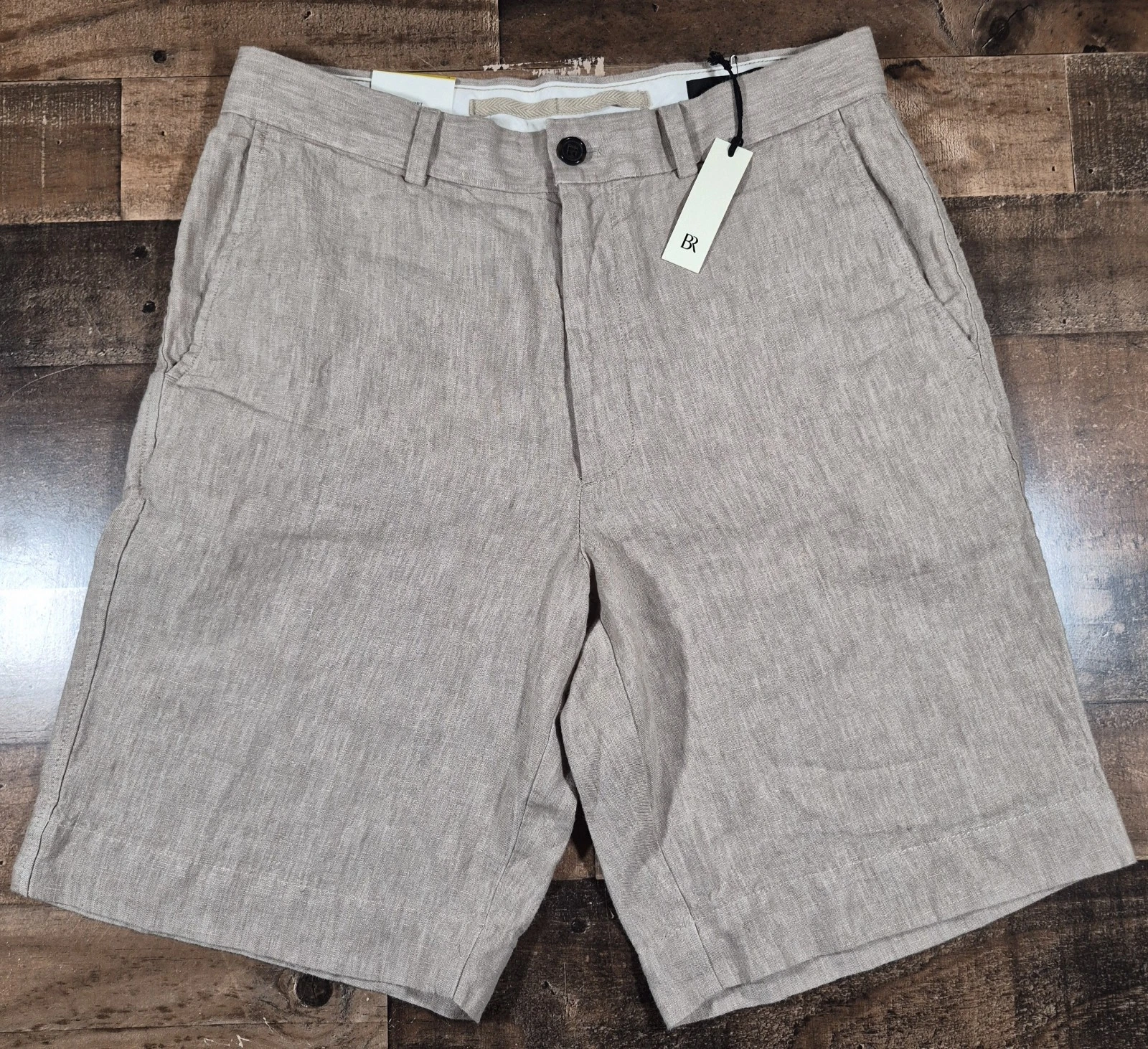 Banana Republic Linen Shorts Men's 31 Beige 11 In New