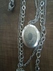 Vintage Mixed Chain Necklace Lot Silver Tone Locket Faux Agate X6 — photo 3