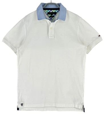 Tommy Hilfiger Polo Homme Coupe Slim Col Chemisier Manches Courtes Taille L - Photo 1/4