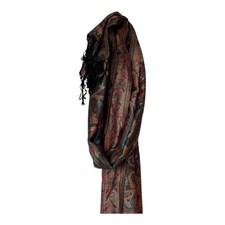 100 Cashmere Scarf Jerusalem Made Paisley Wrap 27 in x 76 in