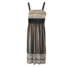 R&M Richards Women's 10 Sheer Overlay Floral Lace Detail Dress Whimsigoth Fairie