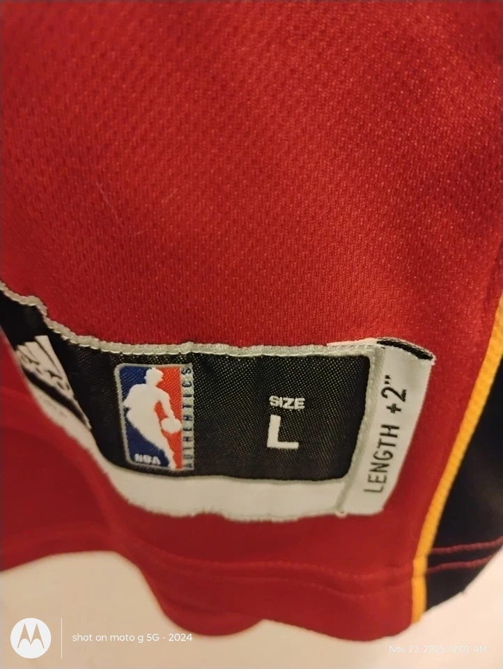 Adidas Леброн Джеймс #6 Miami Heat NBA Swingman красный Джерси сшитый мужской большой - Изображение 4 из 4