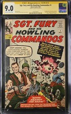SGT.  FURY #1 CGC 9.0 SS STAN LEE  SINGLE HIGHEST GRADED #1606700001