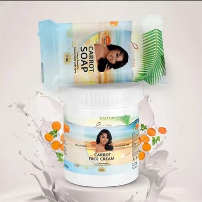 Queenblan Carrot Face Moisturizer Cream, Whitening, SPF 10, 4 oz