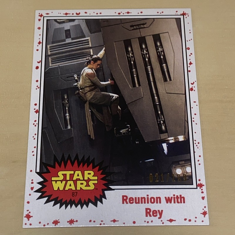 Topps Star Wars Journey to Last Jedi Reunion with Rey #87 White Parallel /199