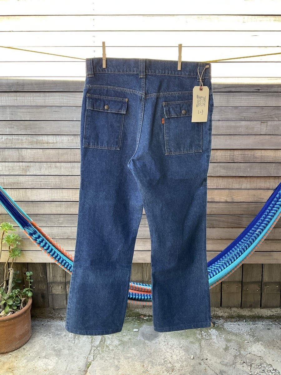 70’s Levi’s DENIM BUSH PANTS Rare Vintage Levi's Bush Jeans 36x31 Orange Tab USA Cargo Pocket