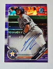 2019 Bowman Chrome Prospects Autographs Purple Refractor #CPA-SB Seth Beer /250