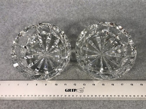 Saint Louis Ambassador Cut Crystal Ashtray Match Pair 6 Inch Heavy Weight France - Picture 8 of 13