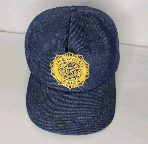 Cappello snapback vintage American Legion denim berretto camionista veterani agricoltori USA - Foto 6 di 9