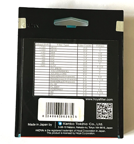 Genuine Original HOYA C4 BLUE COOLING Filter 82mm, NEW - Picture 5 of 6