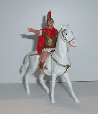 FIGURA PLASTICO "SOLDADO ROMANO A CABALLO" REAMSA AÑOS 60