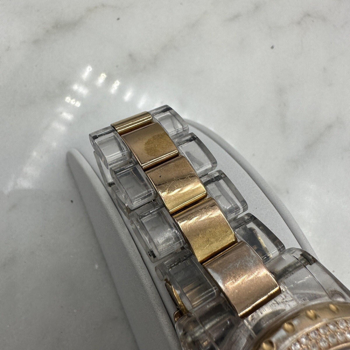 Michael Kors Women Chrono Watch Rose Gold Clear Rhinestone Michael Kors Women Chrono Watch Rose Gold Clear Rhinestone
