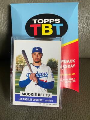 Mookie Betts Los Angeles Dodgers Topps TBT 1961 Bazooka Panels Baseballkarte 