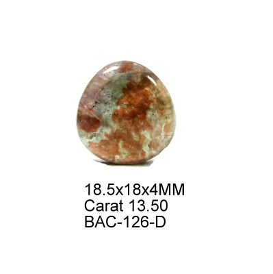 13.5 Carat 18.5x18x4 MM Natural Unique Color Tourmaline Smooth Slice Gemstone
