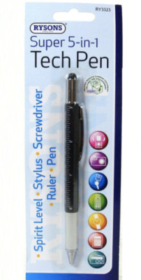 5 in1 Bau Multifunktions Kugelschreiber mit Stylus & Werkzeug - Männer Geschenk