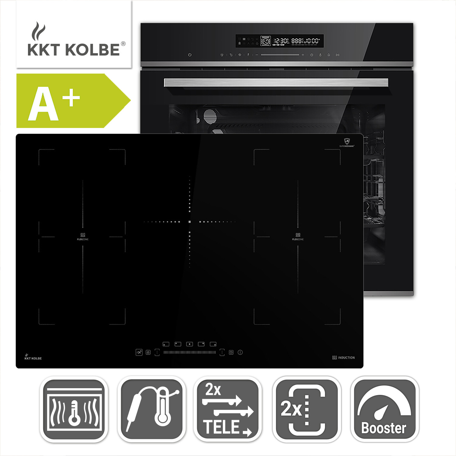 60cm Forno da incasso EB8017ED + 77cm Piano Cottura Induzione IH87705FZ Catalisi