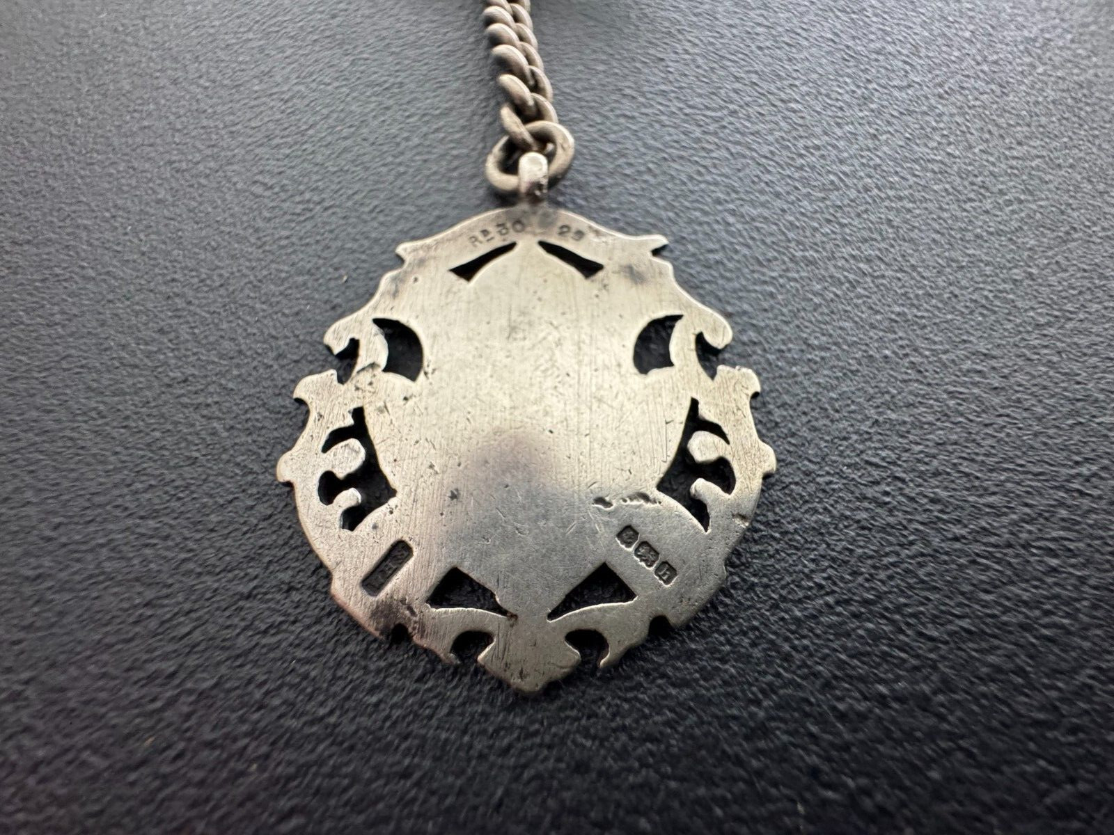 Antique Solid Silver Hallmarked Heavy 52gr Single… - image 5