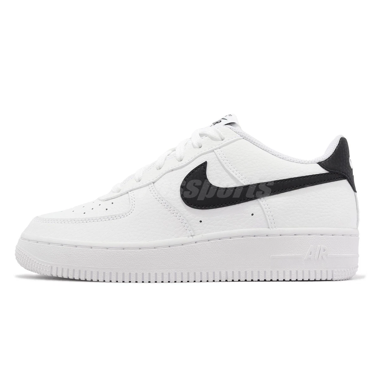 Nike Air Force 1 GS AF1 White Black Kids Youth Casual Shoes