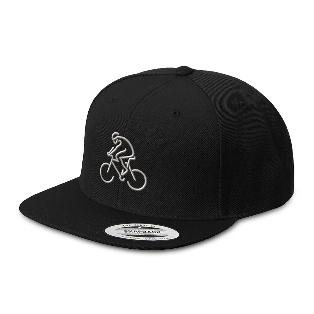Flat Bill Trucker Hat Mountain Biker Snapback Baseball Cap for Men and Women