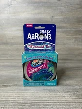 Crazy Aaron's Mermaid Tale 2.1 Oz Glows Sea Green In The Dark Putty
